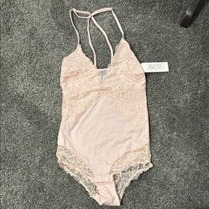 Gilligan & O’Malley Pink Lace Bodysuit